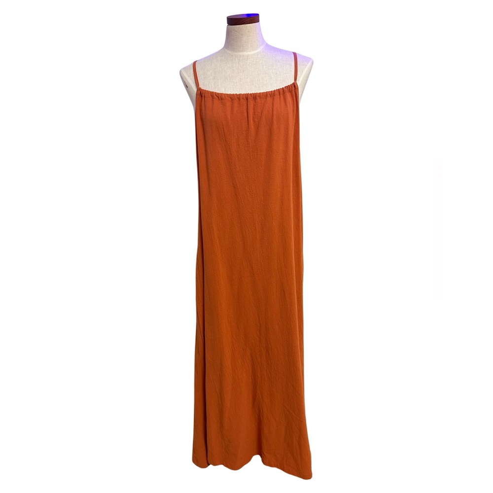 Orange Linen Dress